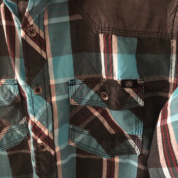 Rock & Republic plaid button down long sleeve - Picture 5 of 5